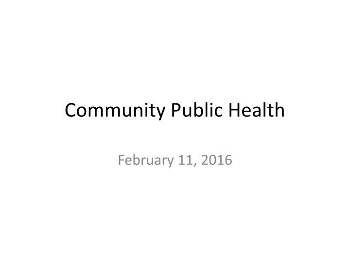 Public Health Services in Douglas County - Overview