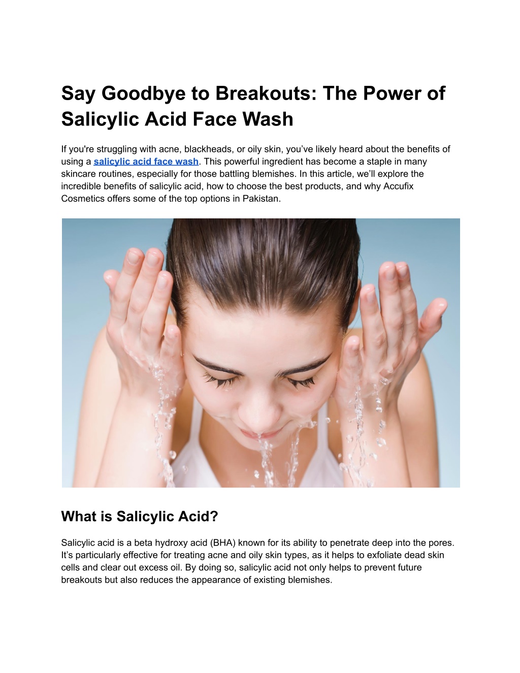 say goodbye to breakouts the power of salicylic l.w