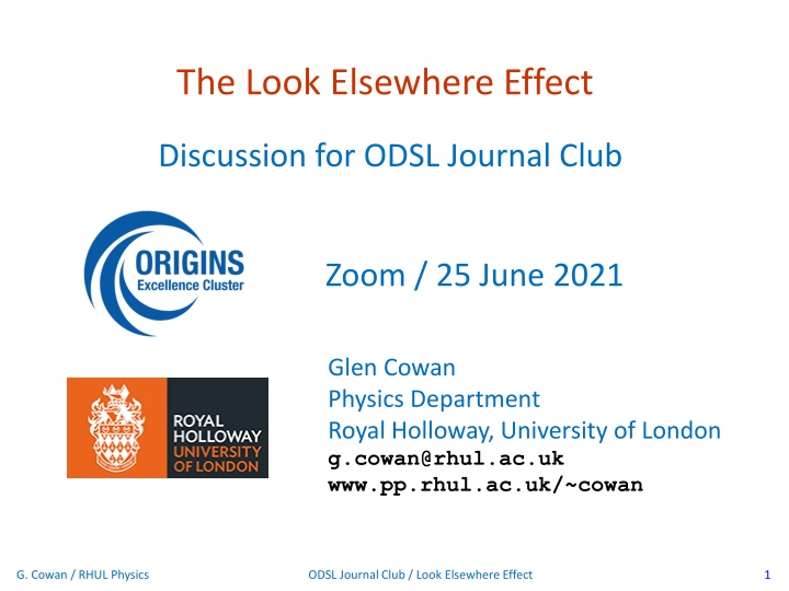 The Look Elsewhere Effect in Statistical Analysis