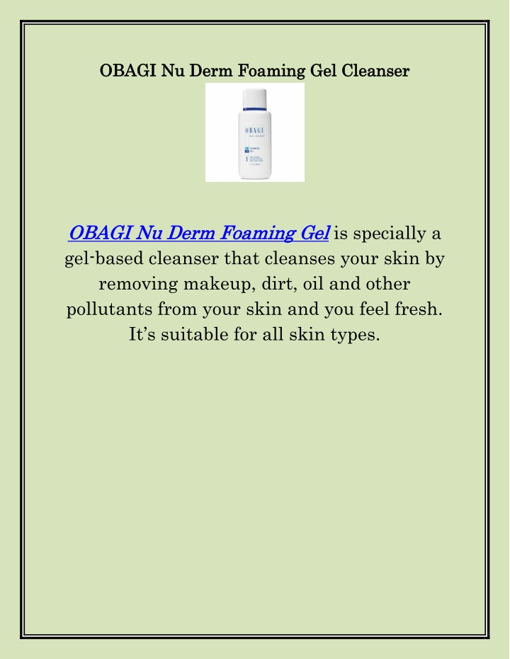 obagi nu obagi nu derm n.w