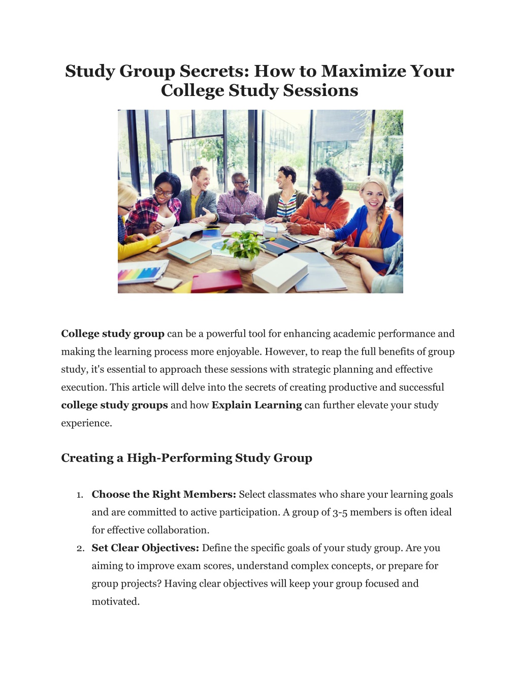 study group secrets how to maximize your college l.w