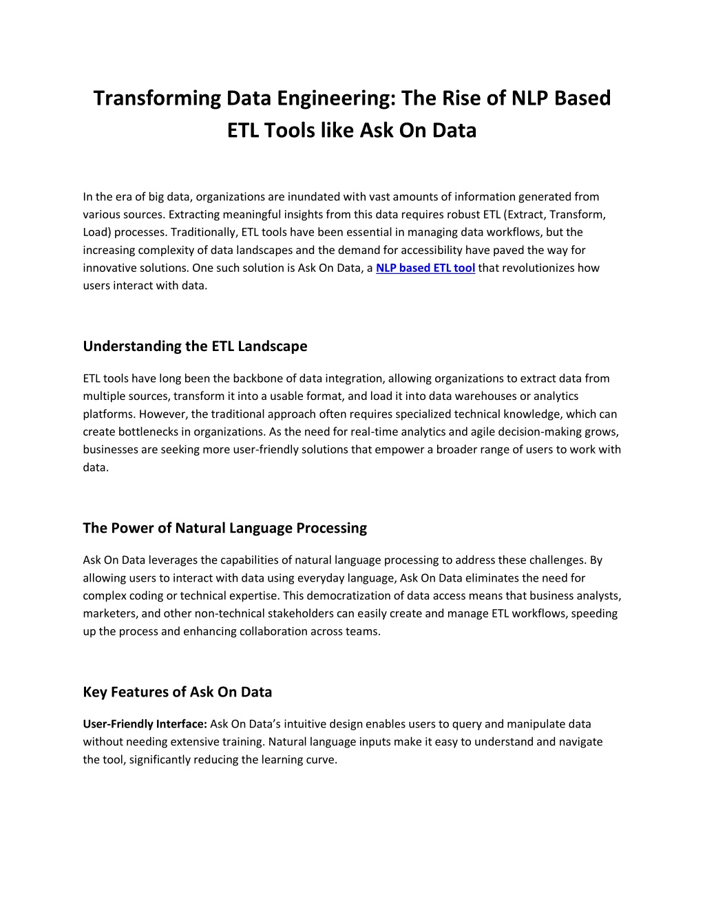 transforming data engineering the rise l.w