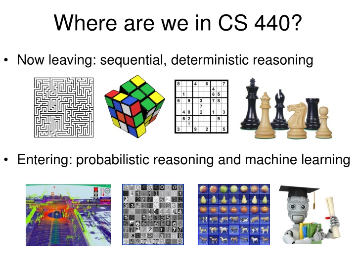 Introduction to Probabilistic Reasoning and Machine Learning in CS440