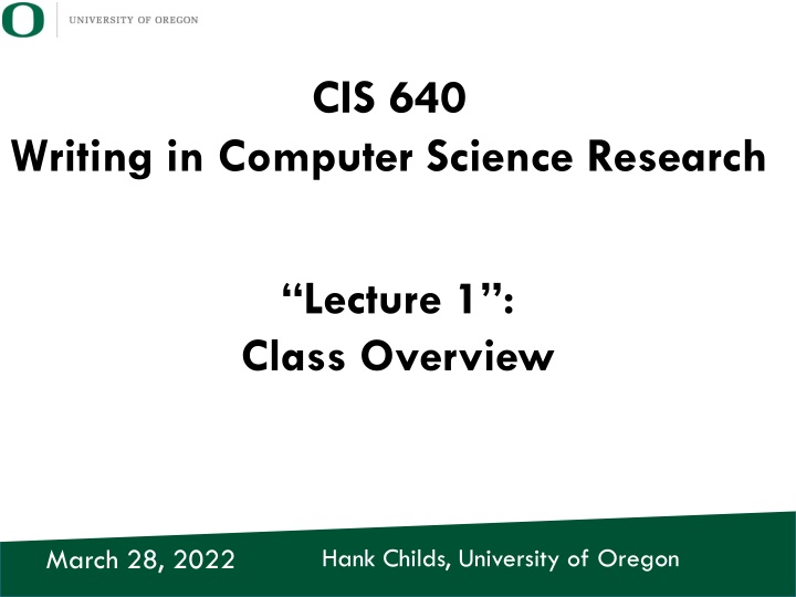 Writing in Computer Science Research: Enhancing Technical Writing Skills