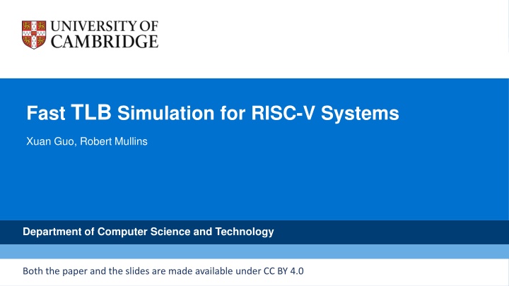 Fast TLB Simulation for RISC-V Systems - Research Overview