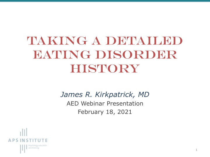 Eating Disorders: Key Insights from Dr. James R. Kirkpatrick, MD