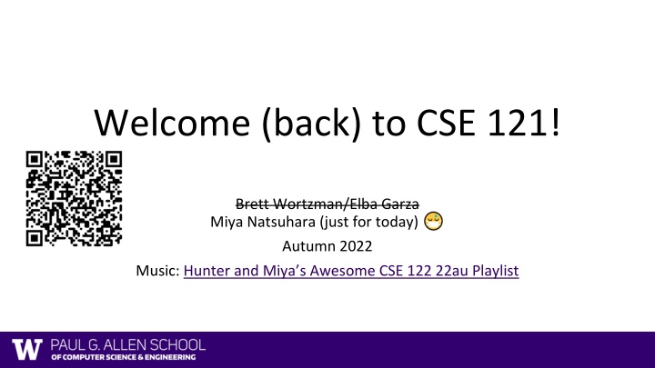 Introduction to CSE 121: Types and Simple Expressions - Autumn 2022