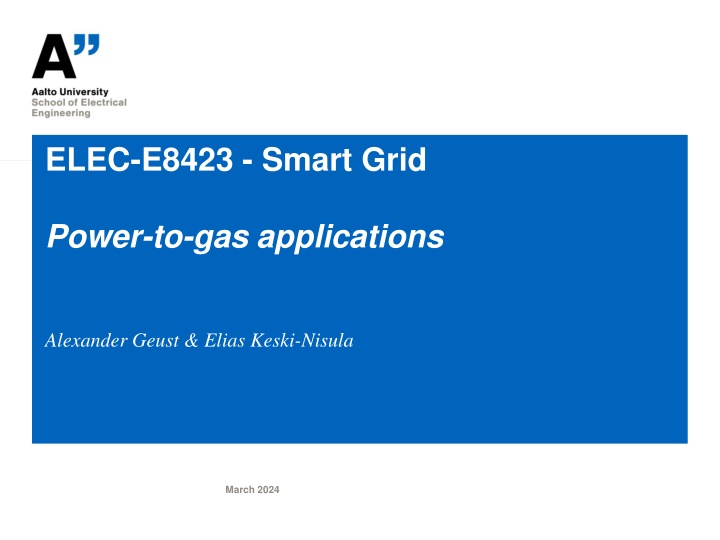 Power-to-Gas Applications in Smart Grids: Overview and Case Studies