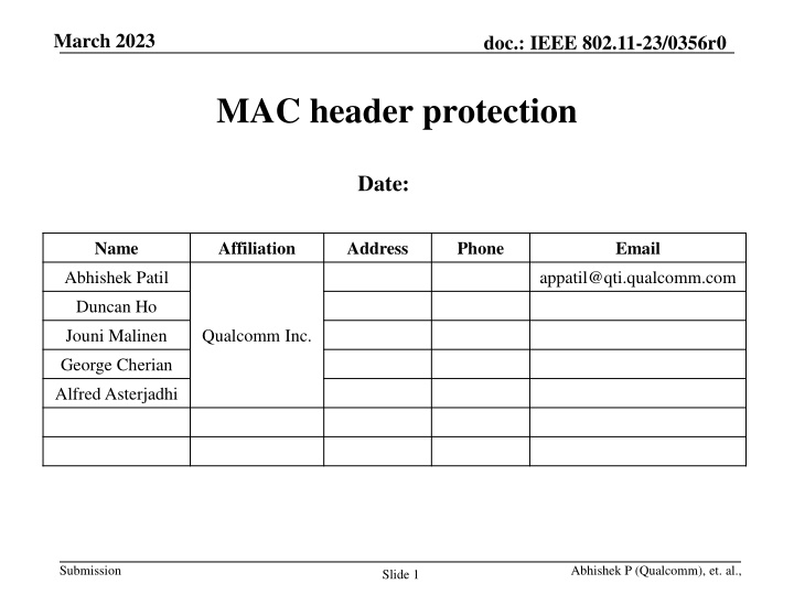 Enhancing MAC Header Protection in IEEE 802.11 for Improved Security