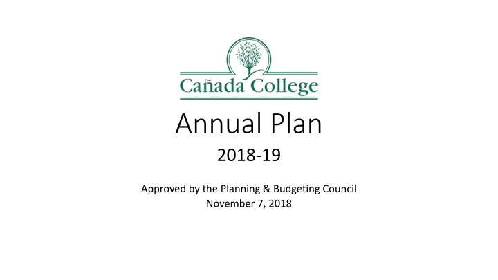 College Annual Plan 2018-19 Summary