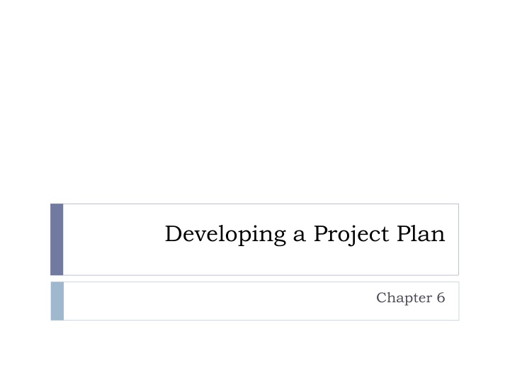 Project Network and Plan Development