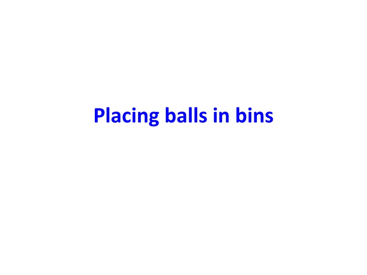 Counting Ways to Place Balls in Bins
