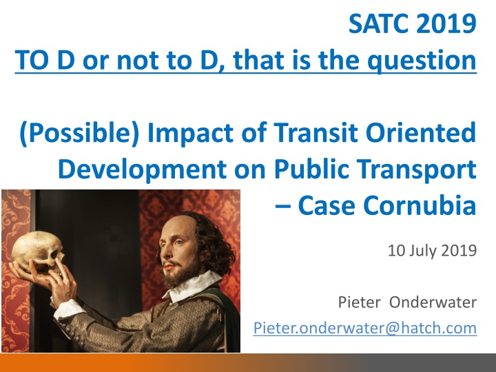 Impact of Transit Oriented Development on Public Transport: Case Cornubia