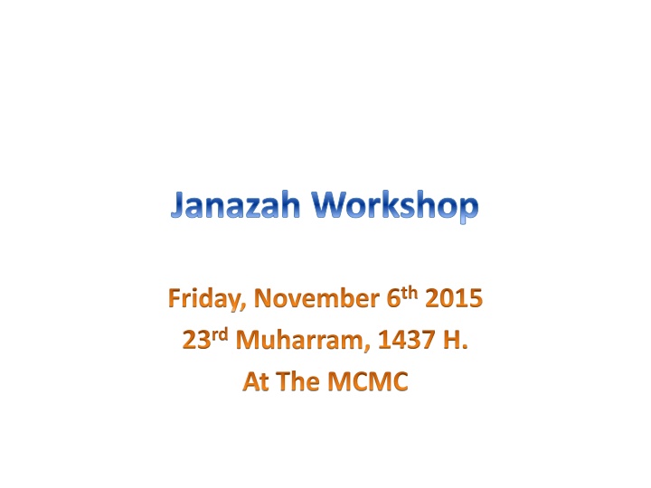 Janazah Workshop: Understanding Muslim Funeral Rites
