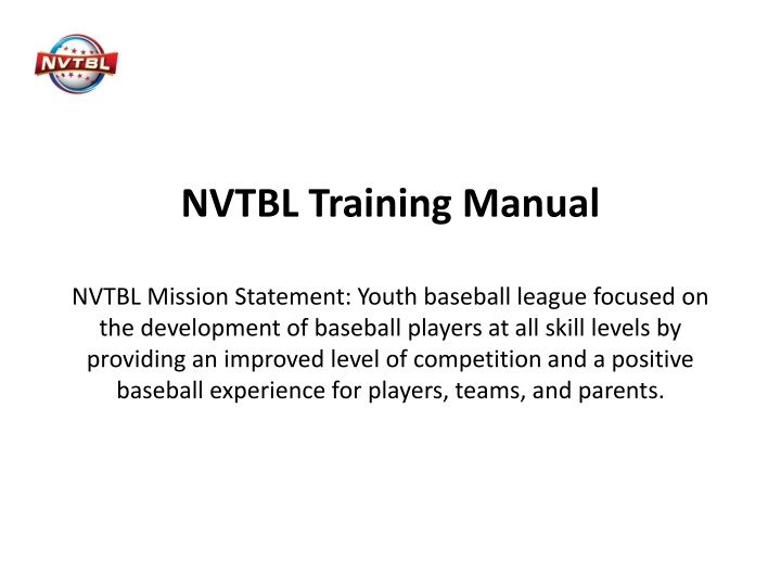NVTBL Youth Baseball League Overview