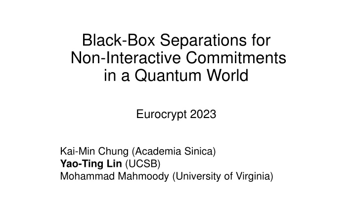 Black-Box Separations in Quantum Commitment Protocols
