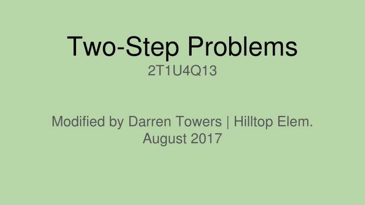 Two-Step Problem Solving with Fun Math Questions