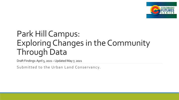 Changes in Park Hill Community Through Data Analysis