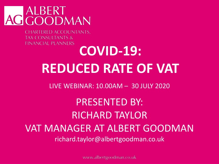 The Reduced Rate of VAT in the Hospitality Industry
