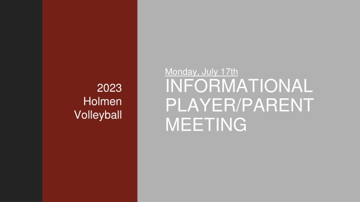 Holmen High School Volleyball 2023 Informational Meeting Details