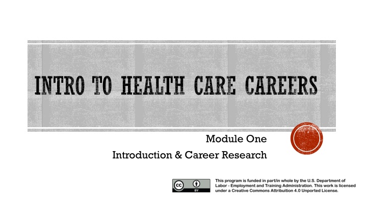 Health Care Careers: Pathways and Opportunities