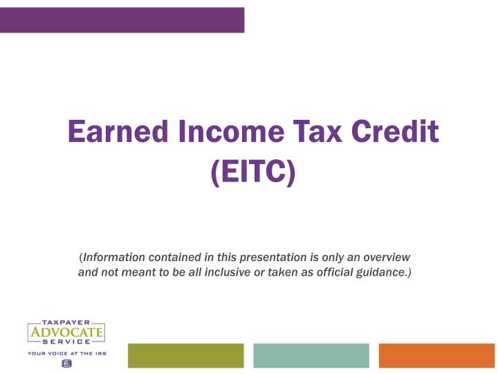 The Earned Income Tax Credit (EITC)