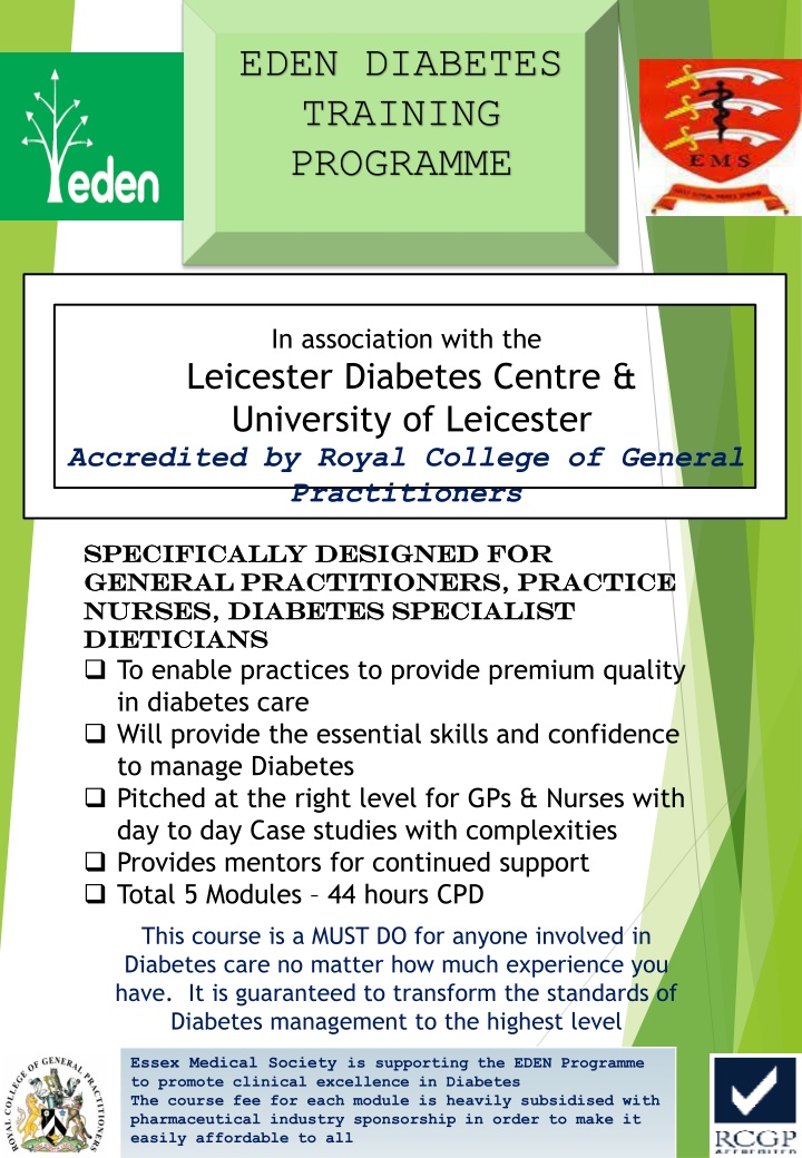 Comprehensive Diabetes Training Programme for Healthcare Professionals