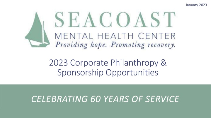 Sponsorship Opportunities for SMHC's 60th Anniversary Celebration