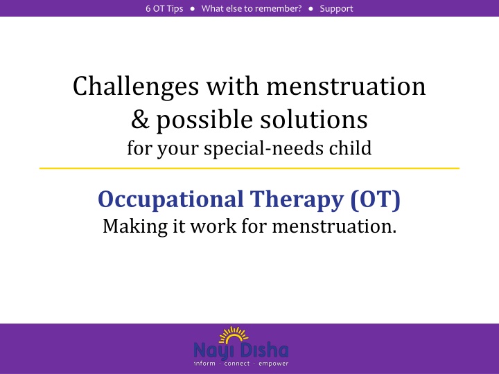 Occupational Therapy Tips for Supporting Children with Menstruation Challenges