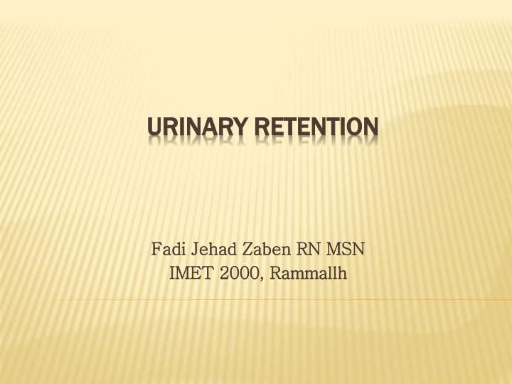 Urinary Retention: Definition, Causes, and Management