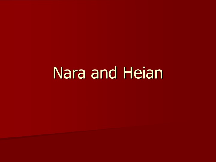 Japan's Ancient History: Nara and Heian Periods