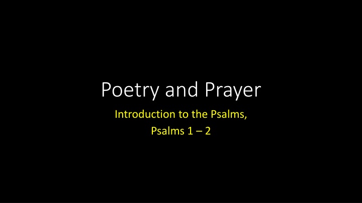 The Beauty of Psalms: A Journey into Poetry and Prayer