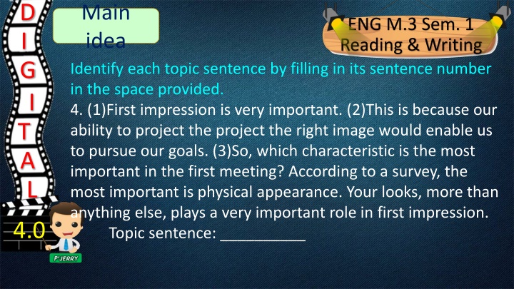 The Importance of Topic Sentences in Reading and Writing
