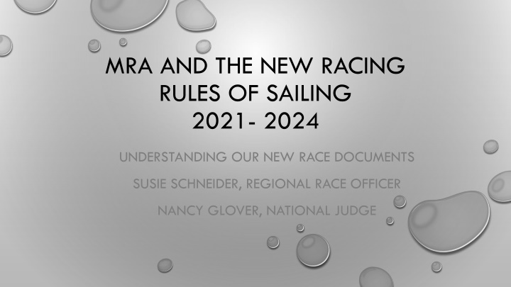 New Racing Rules of Sailing 2021-2024 Overview