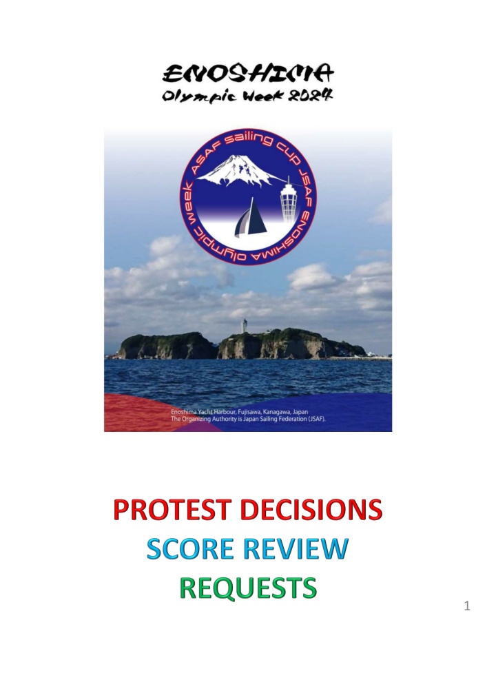 Protest Decisions at JSAF Enoshima Olympic Week 2024
