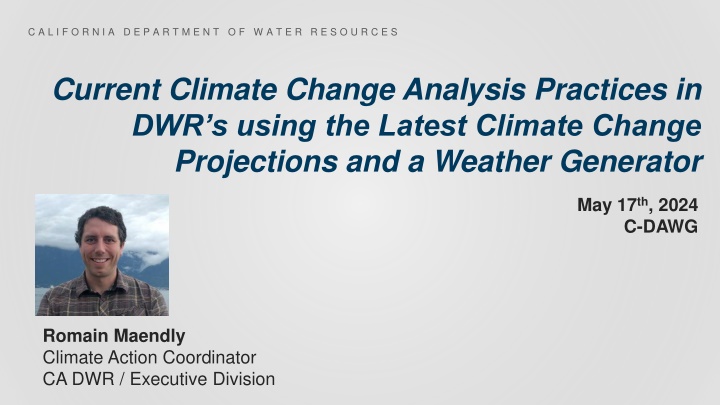 Integrating Stochastic Weather Generator with Climate Change Projections for Water Resource Analysis