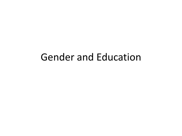 Evolution of Gender and Education before 1870