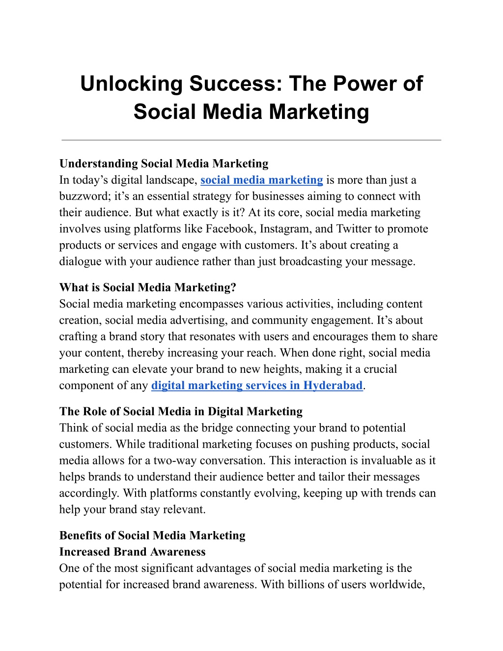 unlocking success the power of social media l.w