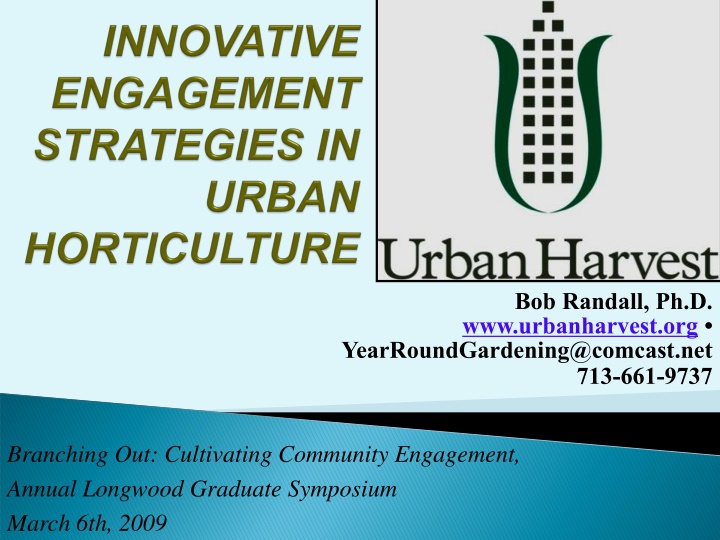 Cultivating Community Engagement Through Urban Harvest Today