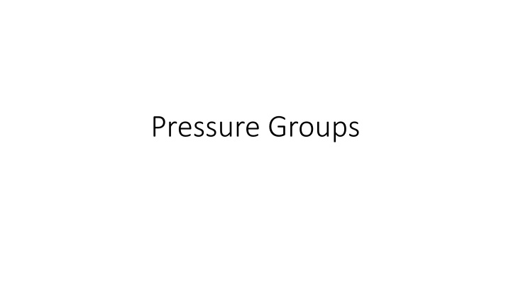 Pressure Groups and Their Influence on Decision-Making