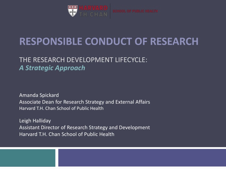 Strategic Approach to Responsible Research Development