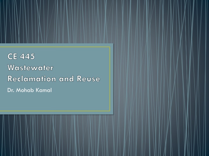 Design Principles for Water Reclamation and Reuse