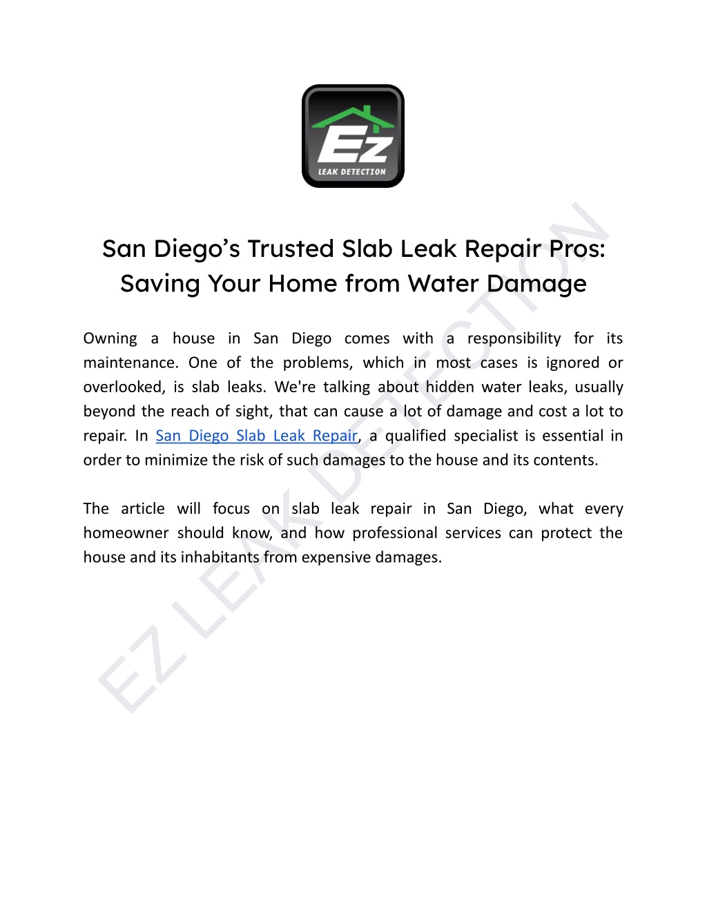 ez leak detection l.w