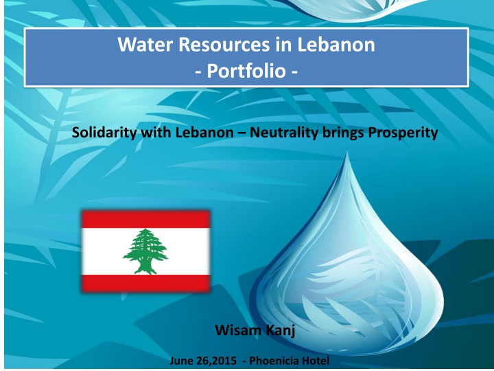 Challenges and Opportunities in Lebanon's Water Resources Management