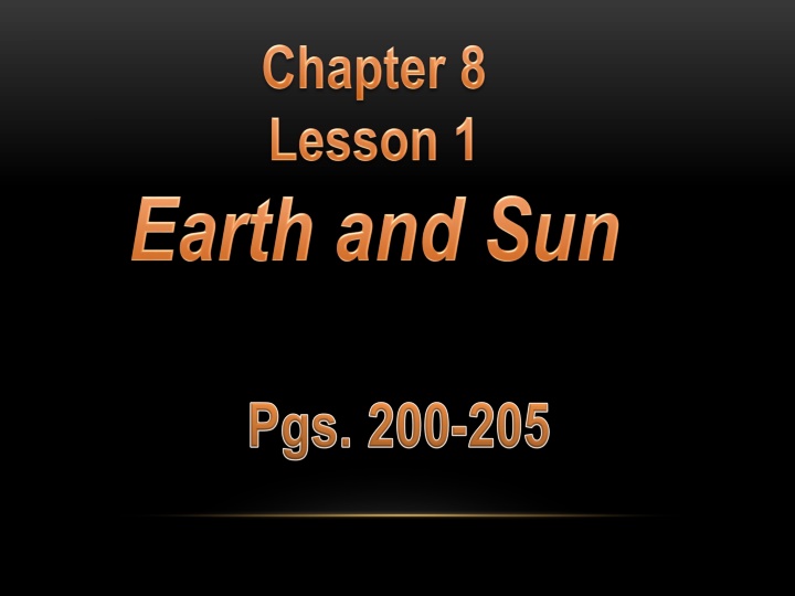 Day, Night, and Seasons on Earth