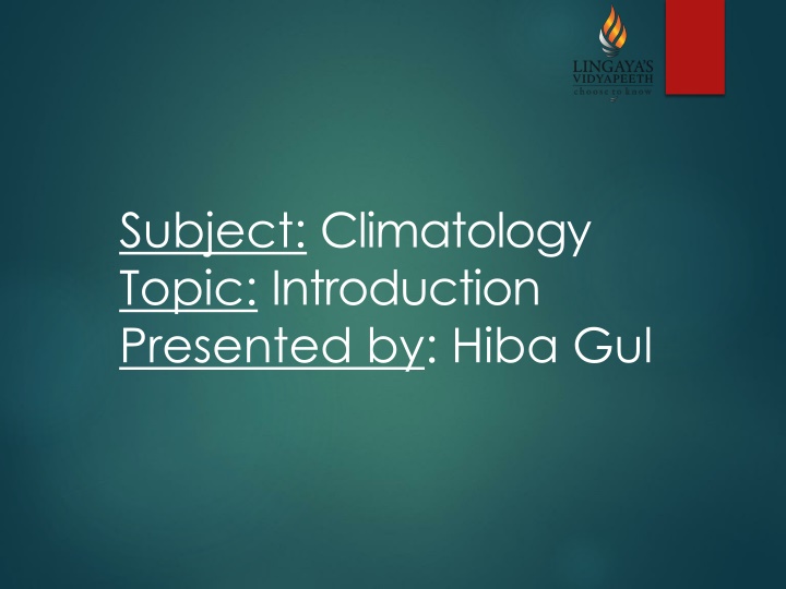 Climatology for Building Design: Essentials and Applications