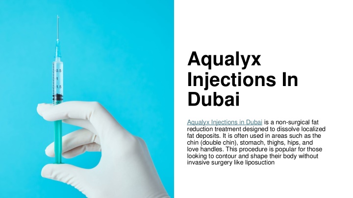 aqualyx injections in dubai n.w