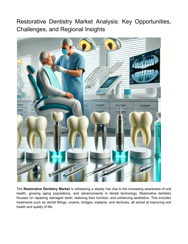 restorative dentistry market analysis n.w