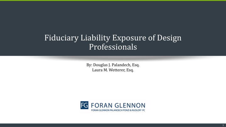 Fiduciary Liability Exposure of Design Professionals