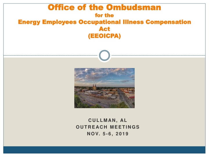 Office of the Ombudsman for Energy Employees Occupational Illness Compensation Act